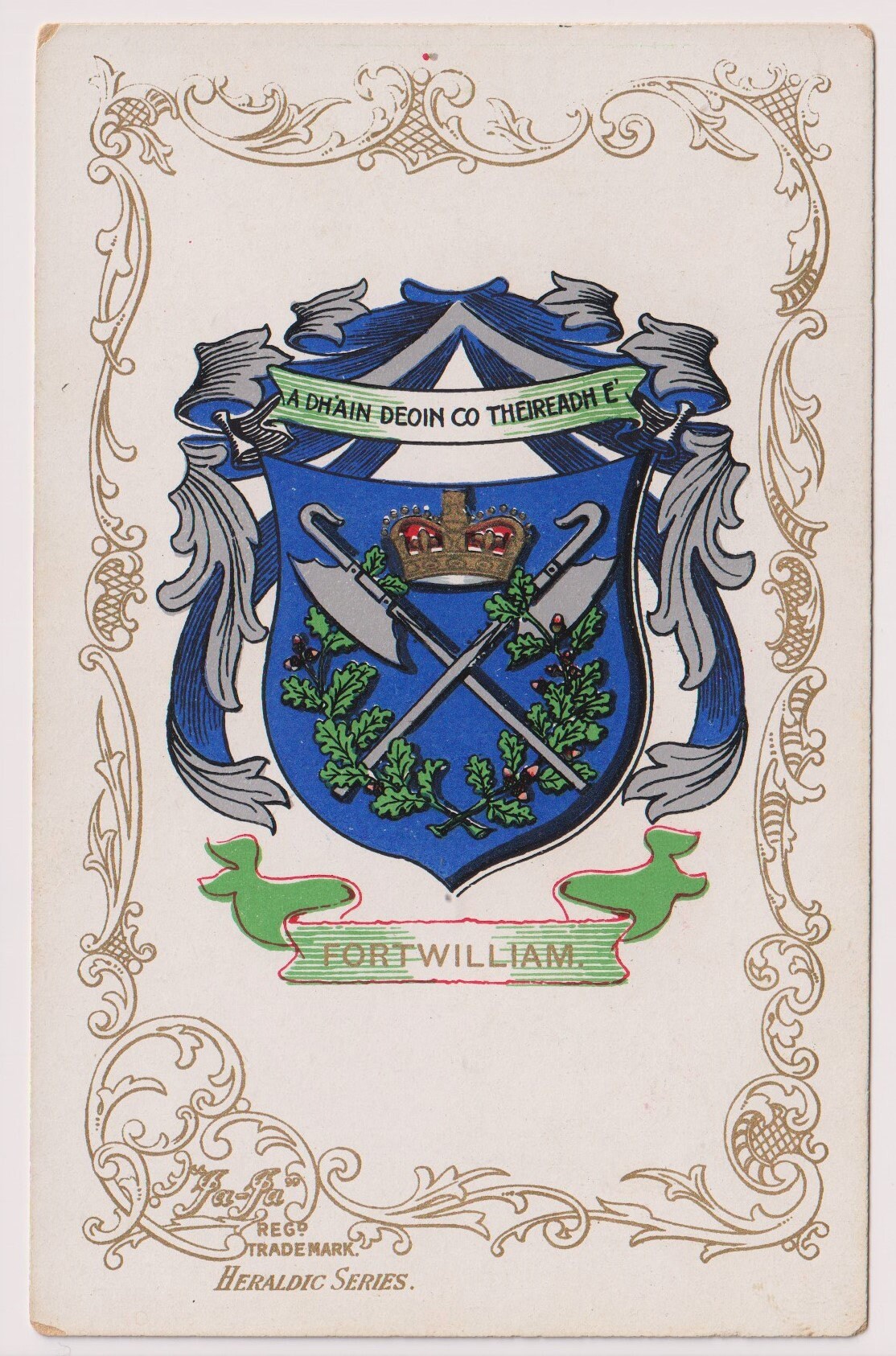 FORT WILLIAM HERALDIC SeriesCoat of Arms Vintage Postcard Etsy
