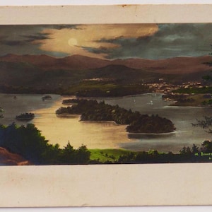 BOWNESS, WINDERMERE, Belle Isle, G ABRAHAM, cartolina antica, spedita da Windermere nel 1919