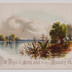 Biglietto di auguri natalizio antico del 1890/materiale effimero di Eden Hooper - Raphael Tuck & Sons Serie artistica 817