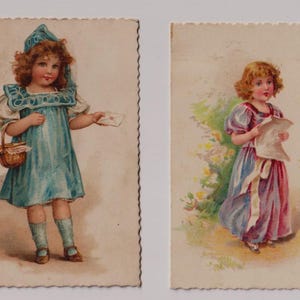 Délicieux éphémères victoriens / chutes, années 1890, petites filles, belles tenues