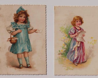 Oggetti effimeri vittoriani, bambine, moda anni 1890 circa