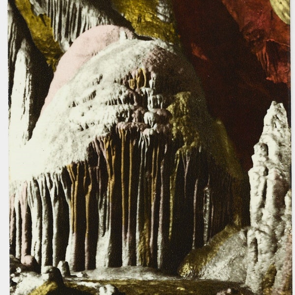 Organ Pipes, SOLOMON'S TEMPLE,  Cheddar Gorge, Vintage Real Photo Postcard , c1960(B)