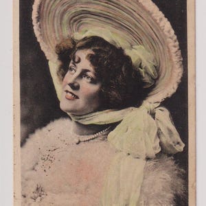 ミス マリー スタッドホルム、アンティーク リアル フォト ポストカード、エドワード朝の女優、1905 年掲載