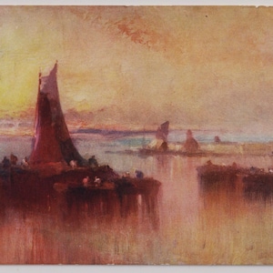 Antique Artist Postcard,  Prof. Van Hier, EVENING SHADOWS,  Sunset, Tucks 7340, Posted 1906