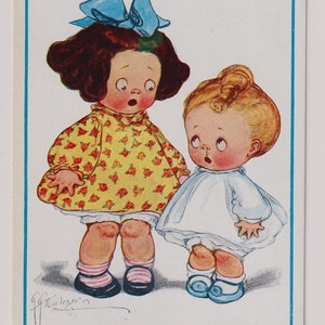 ANTIK Kinder-Künstlerpostkarte von 1911: Wo ist 'oo Hanky? von Grace Wiederseim, Reinthal & Newman
