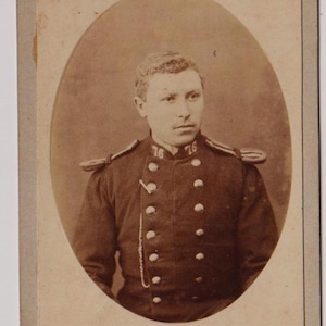 Viktorianischer FRANZÖSISCHER SOLDAT, Viktorianische Carte de Visite Photograph, TOMMASI & Cie, Orleans, 1890
