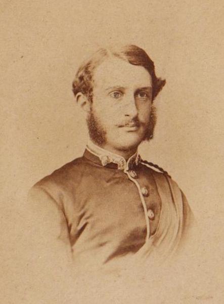 ビクトリア朝の英国兵士将校カルテ・デ・ビジット写真、E Flukes、1870