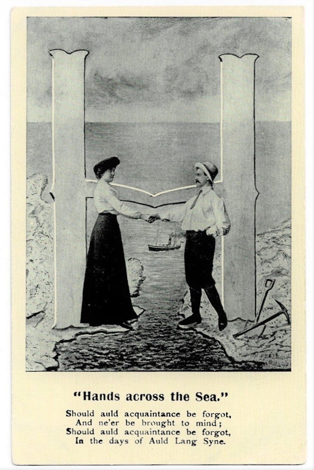 HANDS ACROSS the SEA Lettera grande H Uomo e - Etsy Italia