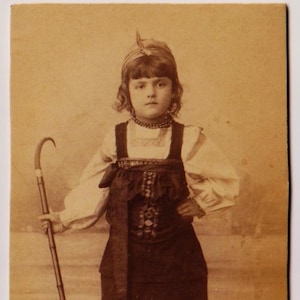 Victorian Carte de Visite Photograph, Delightful Young CHILD, Wonderful Traditional FASHION! , c1880s