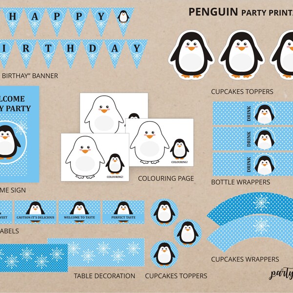 Penguin Banner - Etsy
