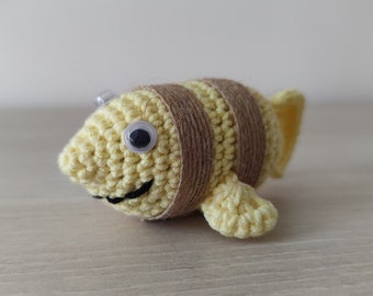 Cat toy - Jute fish - Customizable - Bell / Catnip (With or without)