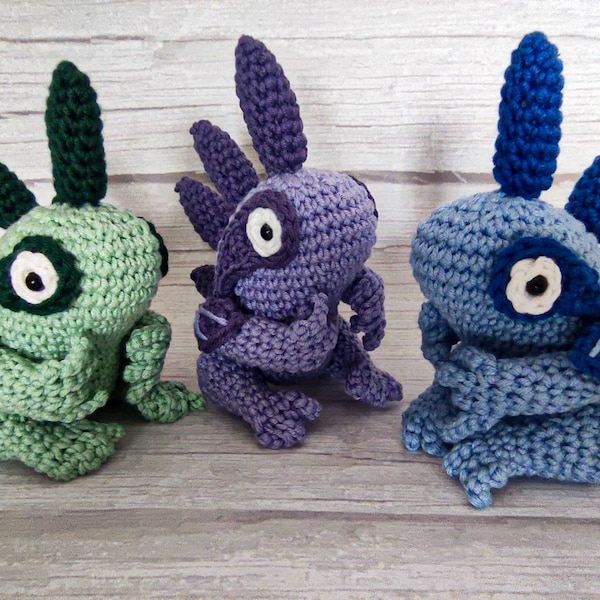 Murloc - World of Warcraft - Peluche gamer, cadeau original, murloc fait-main au crochet, cadeau pour gamer unique