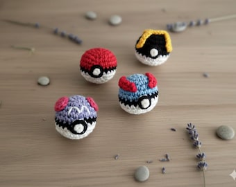 Creature-Catching Ball (1st Generation) – Crochet Cat Toy – Handmade – Catnip or Bell Option – Handcrafted Crochet Ball