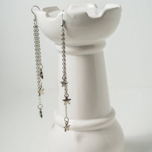 Shooting Stars Silver Earrings