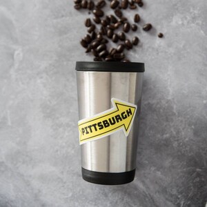 Adesivo impermeabile in vinile Pittsburgh Arrow / Spedizione gratuita / Kennywood / Hydroflask Decal / Yinz / 412 / PGH /