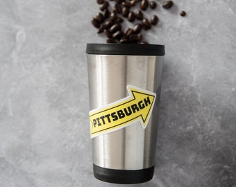 Wasserfester Vinyl Pittsburgh Pfeil Aufkleber | Kostenloser Versand | Kennywood | Hydroflask Aufkleber | Yinz | 412 | PGH |