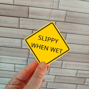 Waterproof Vinyl Pittsburgh Slippy When Wet Magnet | Free Shipping | Vinyl Decal | Yinz | 412 | PGH | Slippy |