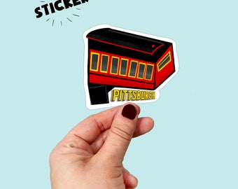 Waterproof Vinyl Pittsburgh Incline Sticker | Free Shipping | Pittsburgh | Yinzer Gift | 412 |Pittsburgh Art | Bumper Sticker |