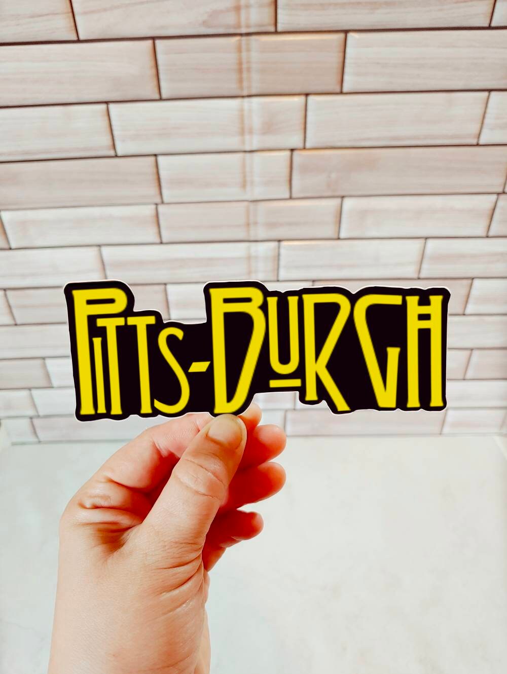 Waterproof Vinyl Pittsburgh + Music Inspired Magnet| Free Shipping | Vinyl Decal | Music | 412 | PGH |