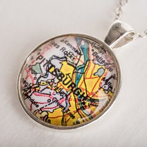 Pittsburgh Map Necklace  | Free Shipping | On Sale| Yinz | 412 | PGH | Customize with a different map!