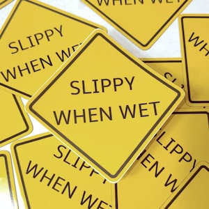 Waterproof Vinyl Pittsburgh Slippy When Wet Magnet | Free Shipping | Vinyl Decal | Yinz | 412 | PGH | Slippy |