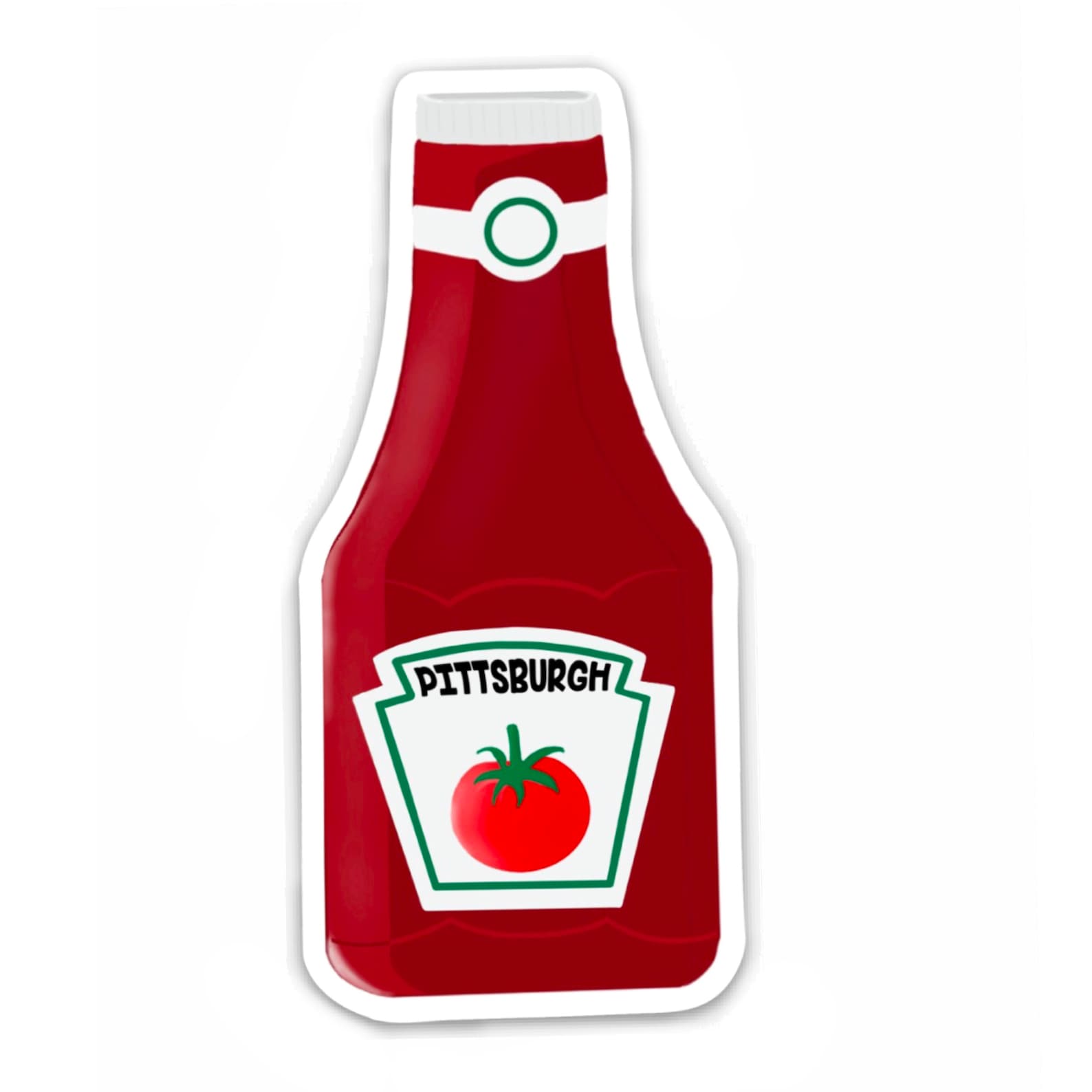Waterproof Vinyl Pittsburgh Ketchup Sticker free shipping Etsy