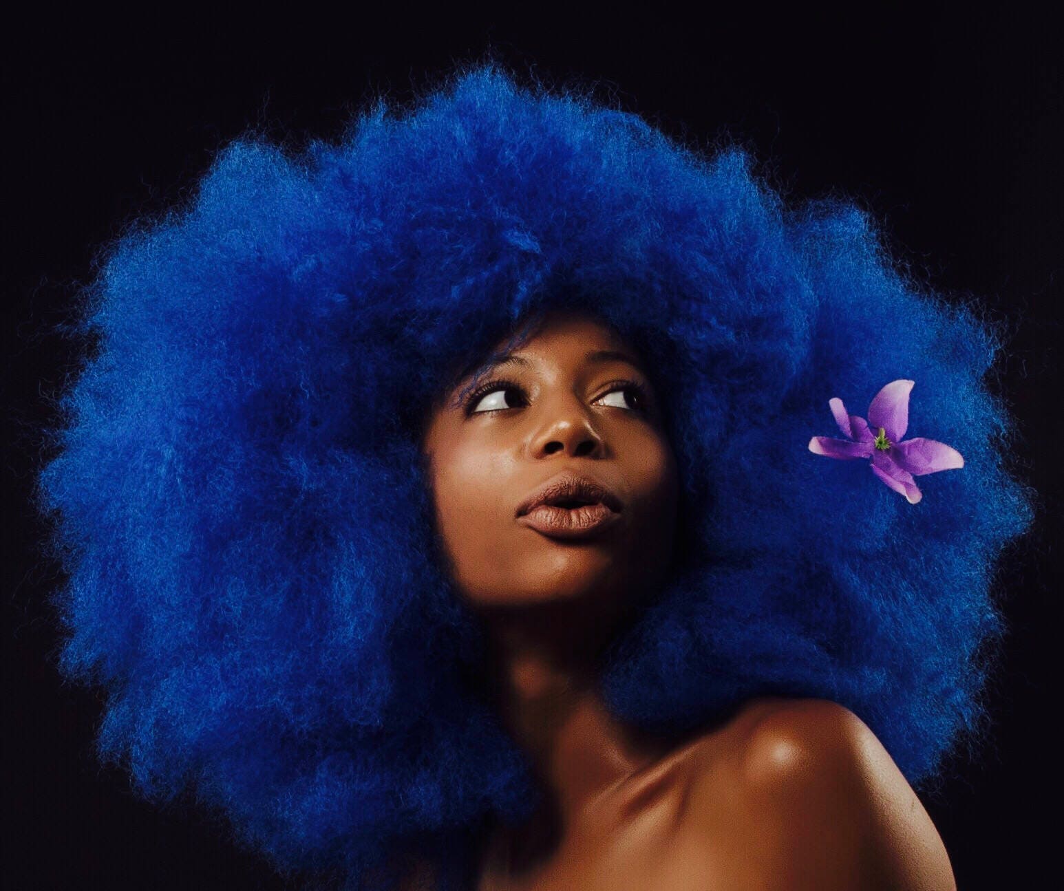 Blue Dream Afro Wig