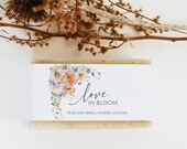 Floral Soap Label Template: Bridal Shower Favor (Digital Download)