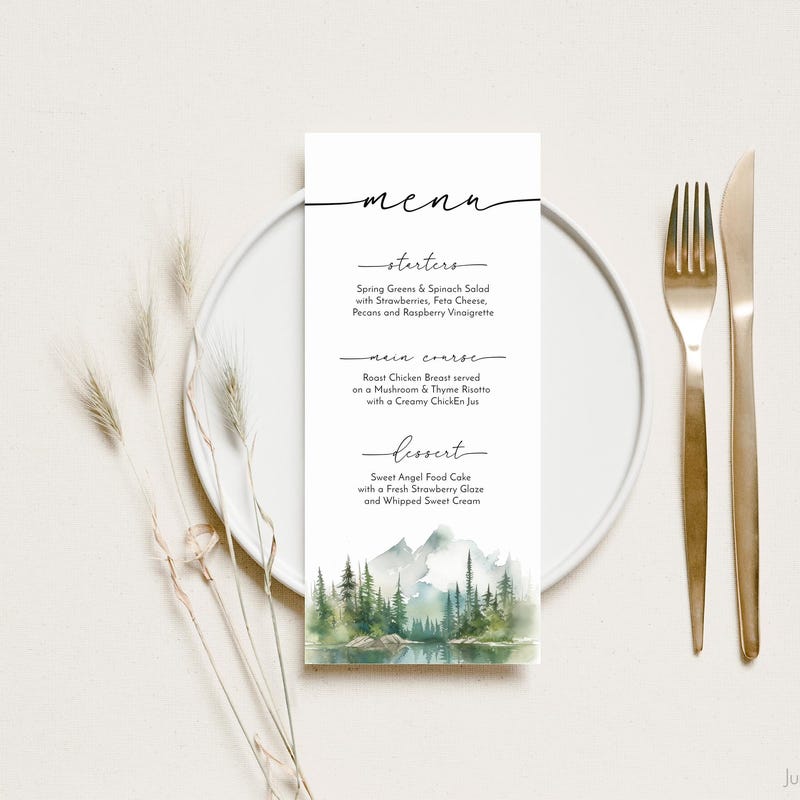 Blue Mountain Dinner Menu - Etsy