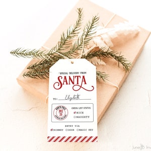 Special Delivery From Santa Christmas Tag | North Pole Tag | Editable Santa Gift Tags | From Santa Tags | Personalized Santa Tags | Template