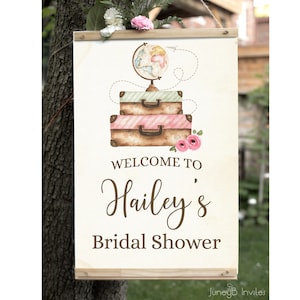 Traveling From Miss to Mrs Bridal Shower Welcome Sign, Shower Welcome, Travel Shower Welcome, Adventure Bridal Shower Sign