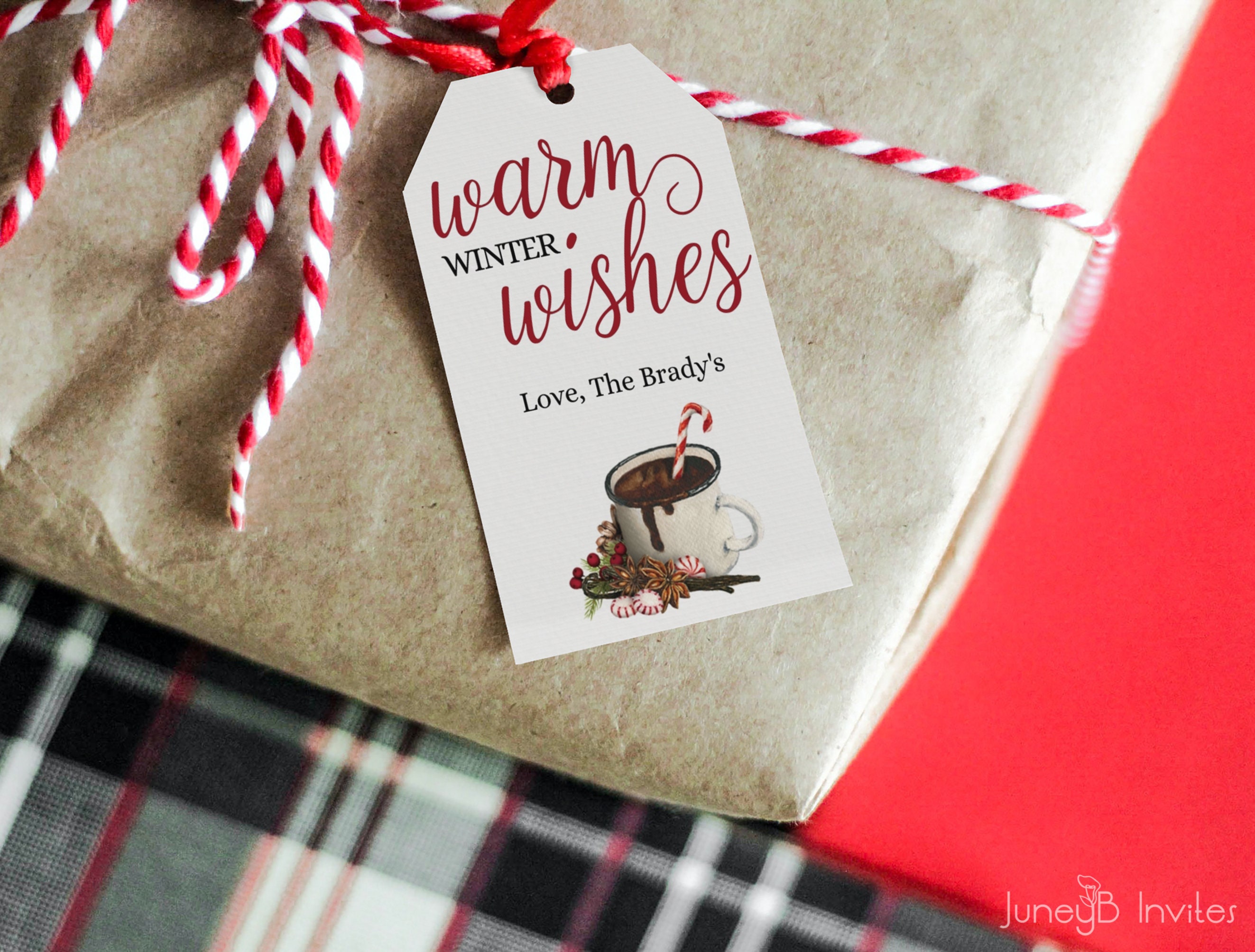 Hot Chocolate Gift Tag Printable Christmas Cocoa Tag Warm | Etsy