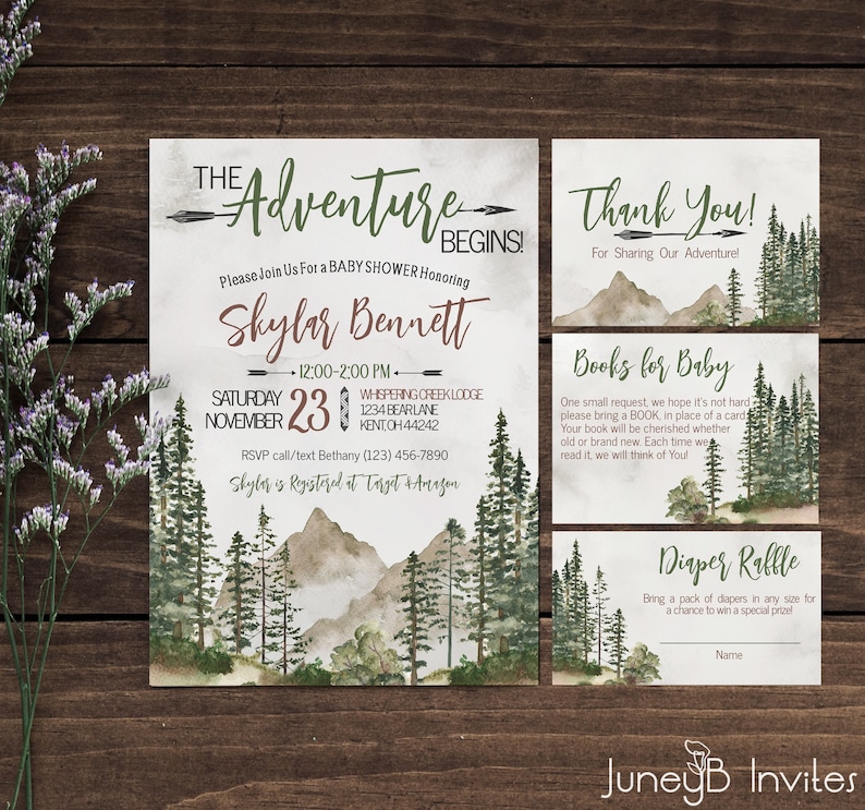 the adventure begins baby shower theme baby shower invitations baby shower themes for girls