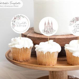 LDS Baptism Cupcake Toppers | I Am A Child of God Printable Cupcake ...