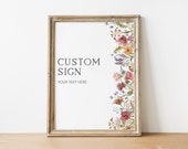 Wildflower Baby Shower Custom Sign Template | Boho Printable (Digital Download)