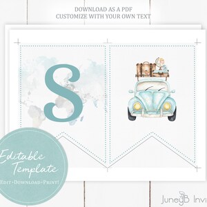 Adventure Awaits Banner Adventure Baby Shower Printable - Etsy