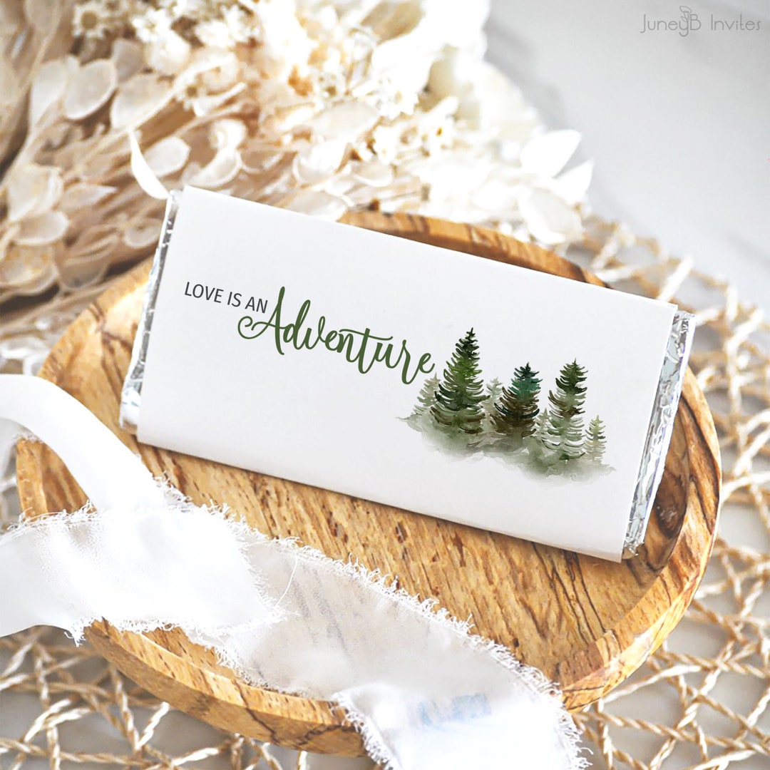 Love is an Adventure Bridal Shower Candy Bar Wrapper Template ...