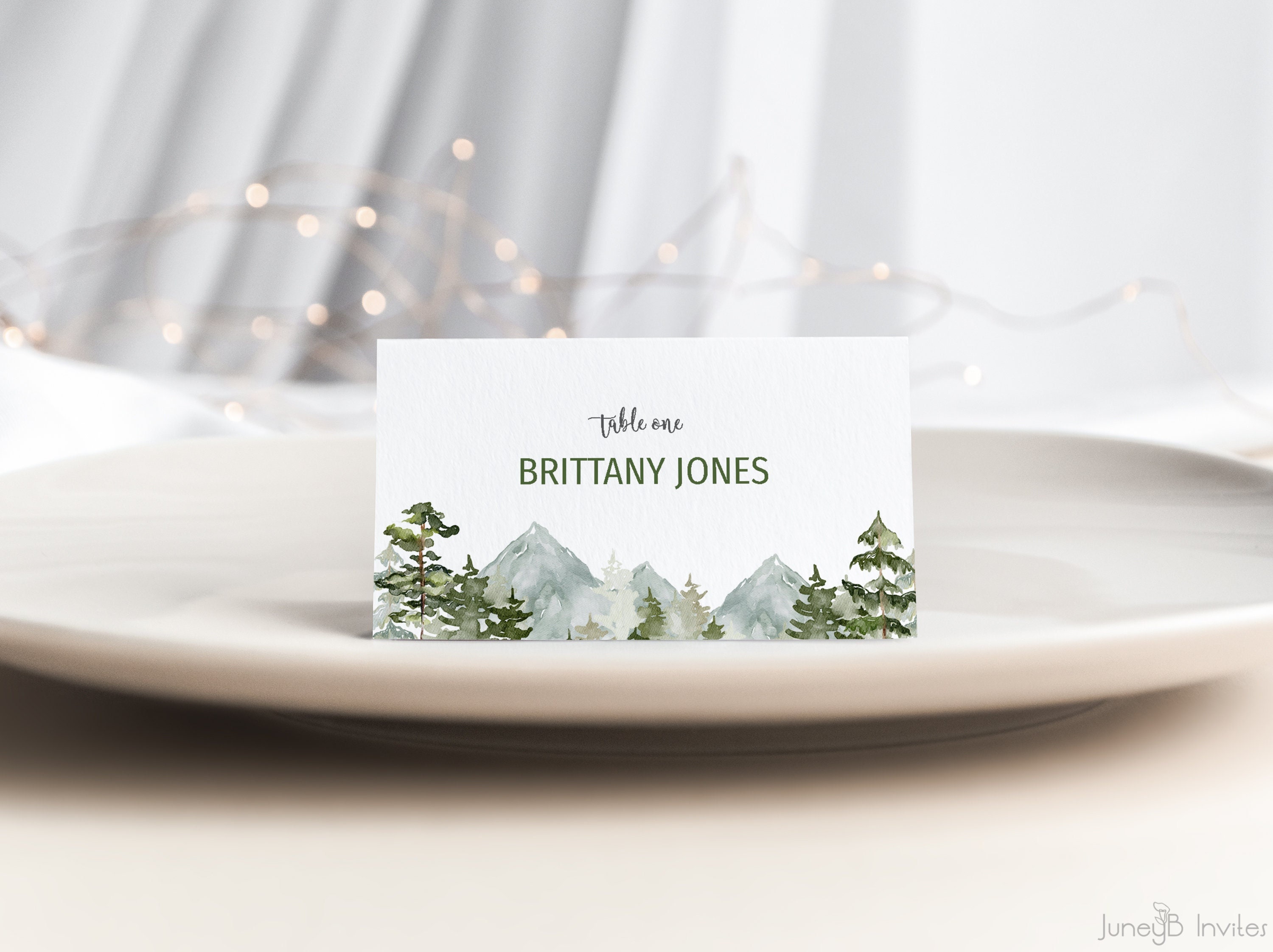 Place Card Template - Etsy