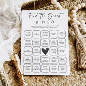 Despedida de soltera Encuentra el juego de bingo invitado / Despedida de soltera Encuentra la tarjeta de invitado / Script Juegos de despedida de soltera / Juegos de despedida de soltera imprimibles