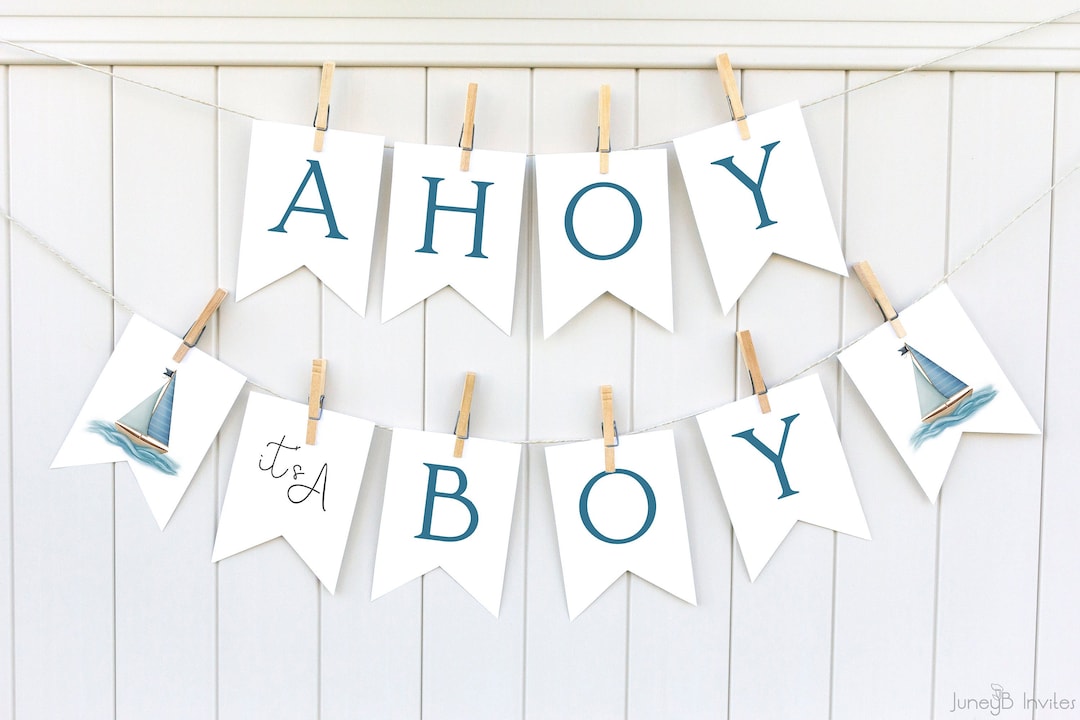 ahoy-it-s-a-boy-baby-shower-banner-template-sailboat-baby-shower-custom-banner-editable-banner-nautical-baby-shower-banner-etsy-canada
