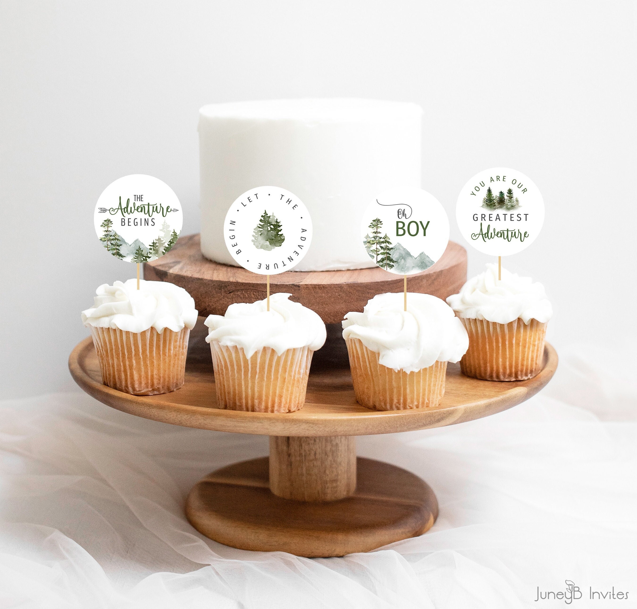 Baby Boy Shower Cupcake Toppers 