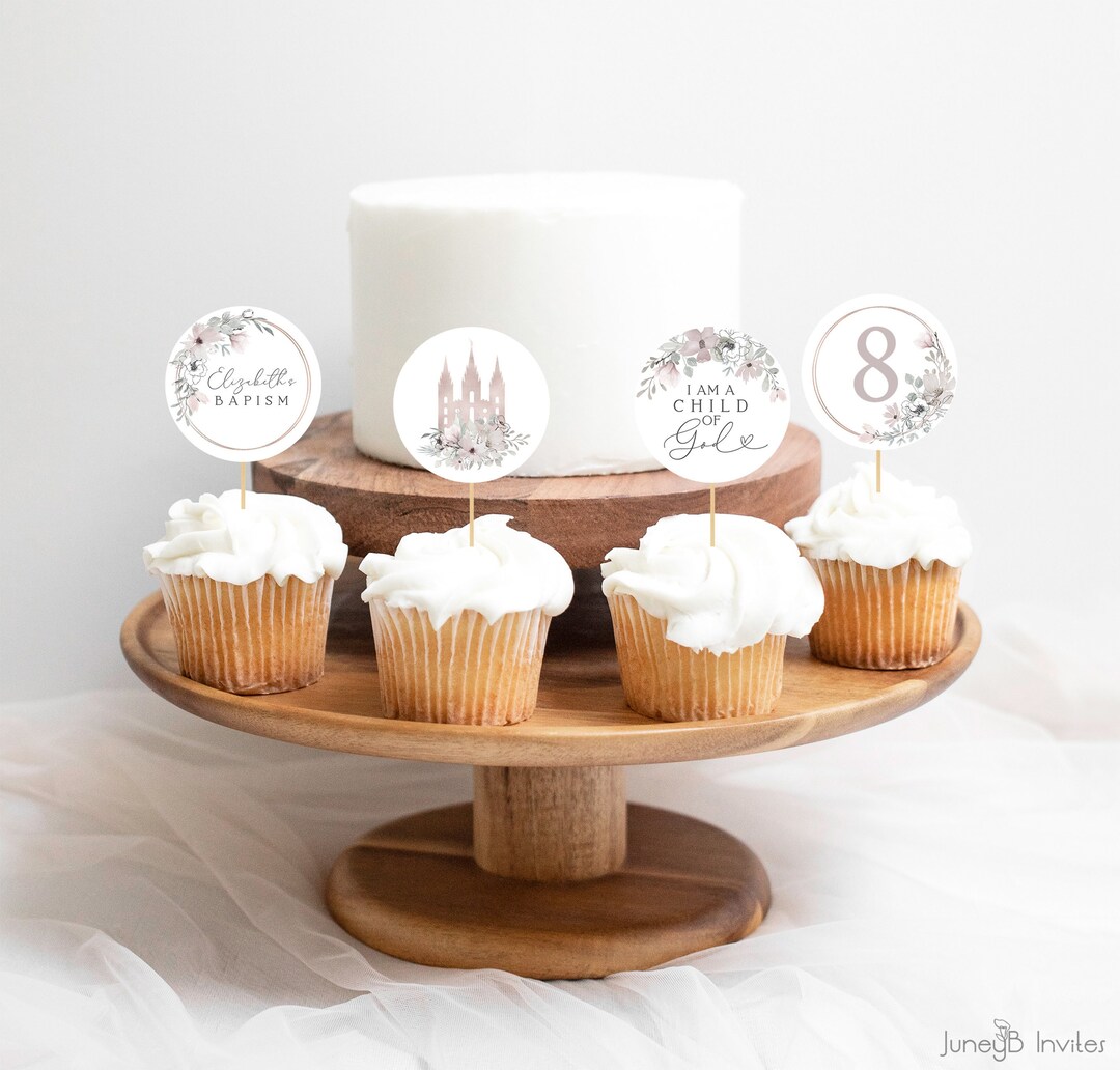 LDS Baptism Cupcake Toppers | I Am A Child of God Printable Cupcake ...