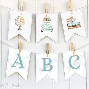 Adventure Awaits Banner Adventure Baby Shower Printable - Etsy