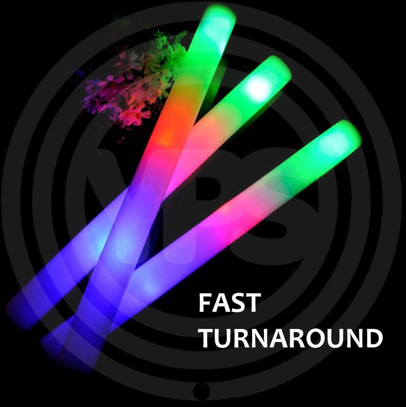 glowsticks led party sticks led foam stick Weddings FREE SHIPPING glow Sweet 16 100 Plain LED Foam Sticks- 16-3 Flashing Modes