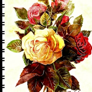 Address Book with Web Pages &quot;Soft Rose Bouquet&quot;