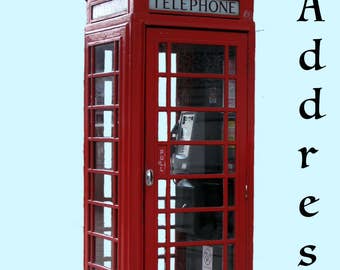 Address Phone Book with Web Address British Phone Booth