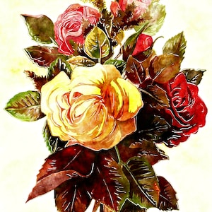 Password/Web Address Book Soft rose Bouquet
