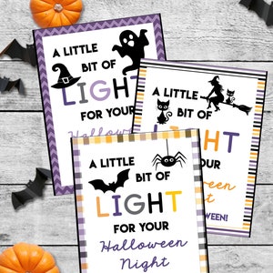 Ein kleines bisschen Licht für Deine Halloween Nacht Glow-Stick Karten | Halloween Kindergarten Leckerli | Halloween-Schule-Leckerei | Halloween Gastgeschenke