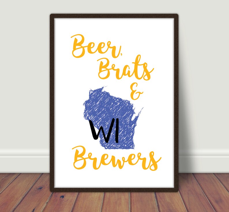 Wisconsin Brewers Printable/Poster/Signal picture regarding Brewers Printable Schedule identify Wisconsin Brewers Printable/Poster/Indicator