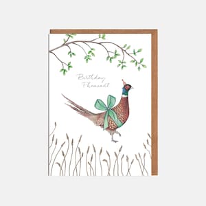 Biglietto di auguri di compleanno a forma di fagiano - 'Compleanno fagiano' - Biglietto con animali - Biglietto per lui